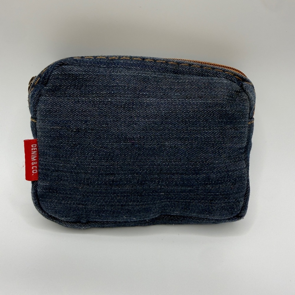 💙 Vintage Denim & Co Small Dark Denim Zippered Pouch 5” x 4” x 1”